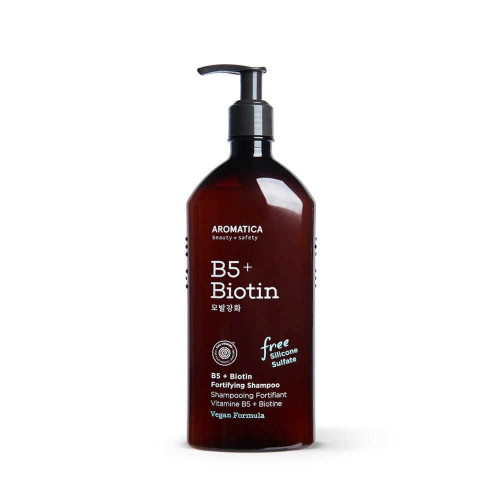 AROMATICA Бессульфатный укрепляющий шампунь с биотином B5+Biotin Fortifying Shampoo (400 мл)