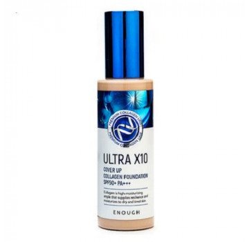 Enough Светло-бежевый тональный крем с коллагеном Ultra X10 Cover Up Collagen Foundation SPF50+ PA+++ №13 (100 мл)