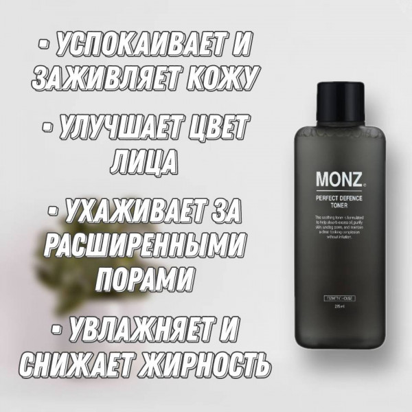 Esthetic House Мужской тонер для лица Monz Perfect Defence Toner (235 мл)