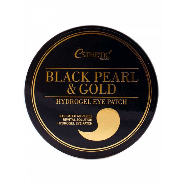 Esthetic House Гидрогелевые патчи для век с черным жемчугом и золотом Black Pearl & Gold Hydrogel Eye Patch (60 шт)