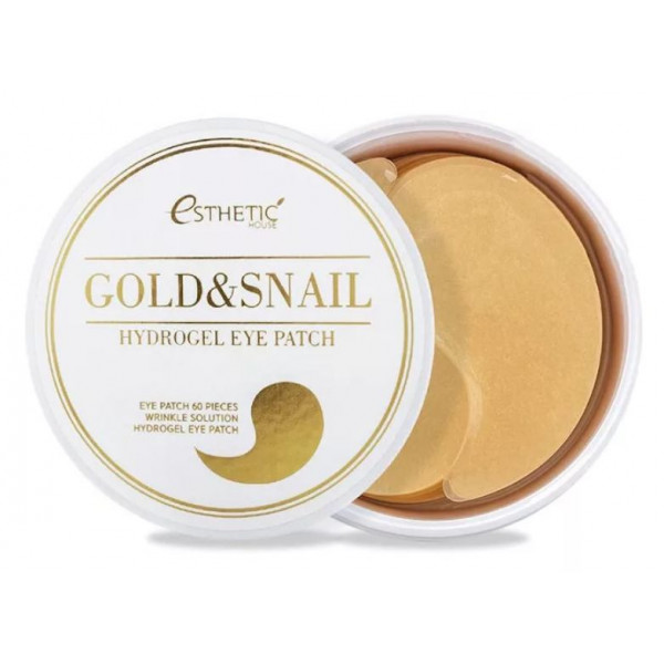 Esthetic House Гидрогелевые патчи для век с муцином улитки и золотом Gold & Snail Hydrogel Eye Patch (60 шт)