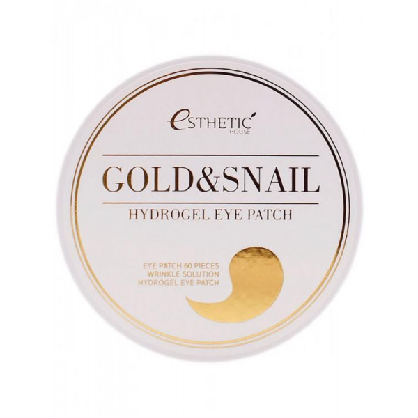 Esthetic House Гидрогелевые патчи для век с муцином улитки и золотом Gold & Snail Hydrogel Eye Patch (60 шт)