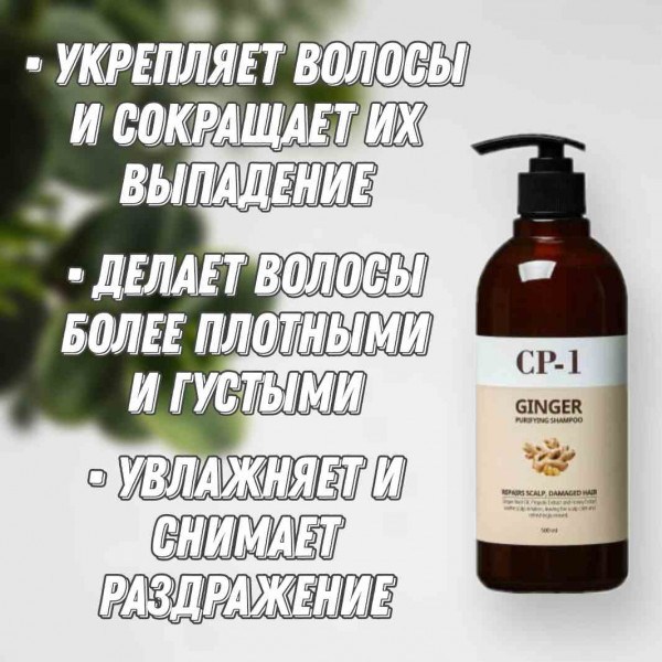 Esthetic House CP-1 Восстанавливающий шампунь для волос с корнем имбиря Ginger Purifying Shampoo (500 мл)