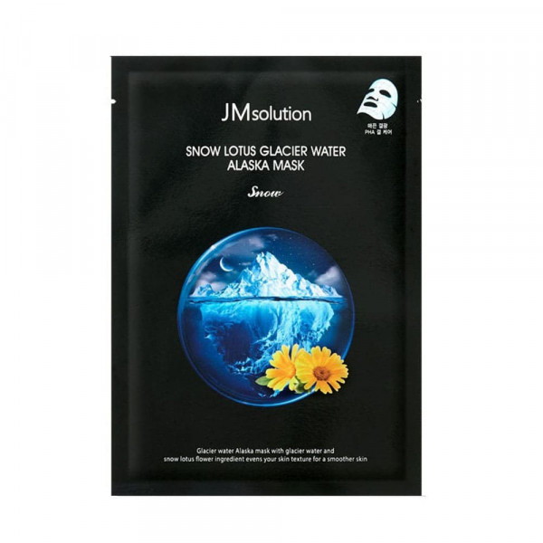 JMsolution Тканевая маска с экстрактом снежного лотоса и ледниковой водой Snow Lotus Glacier Water Alaska Mask (30 мл)