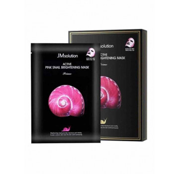 JMsolution Маска для регенерации клеток кожи с муцином улитки Active Pink Snail Brightening Mask Prime (30 мл)