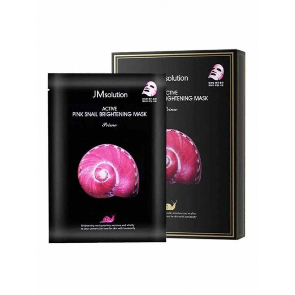 JMsolution Маска для регенерации клеток кожи с муцином улитки Active Pink Snail Brightening Mask Prime (30 мл)