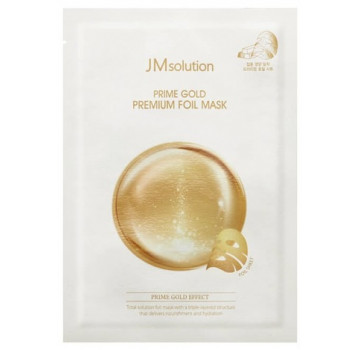 JMsolution Трехслойная увлажняющая маска с коллоидным золотом Prime Gold Premium Foil Mask (30 мл)