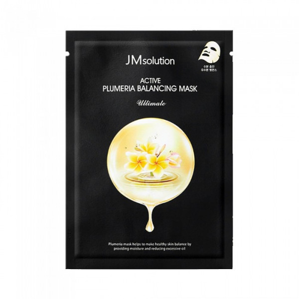 JMsolution Нормализующая тканевая маска для лица Active Plumeria Balancing Mask Ultimate (30 мл)