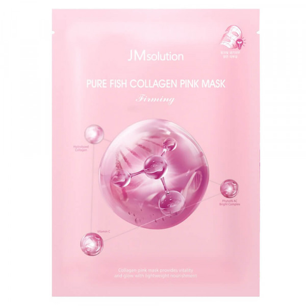 JMsolution Укрепляющая маска с коллагеном для сияния кожи Pure Fish Collagen Pink Mask (30 мл)