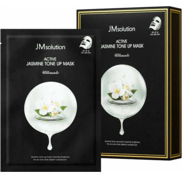 JMsolution Выравнивающая тон тканевая маска с экстрактом жасмина Active Jasmin Tone Up Mask (30 мл)