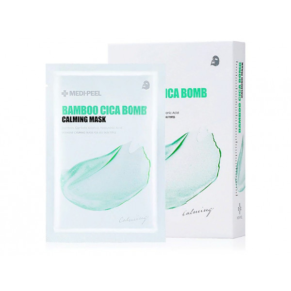 MEDI-PEEL Успокаивающая тканевая маска с центеллой и бамбуком Bamboo Cica Bomb Calming Mask (25 мл)