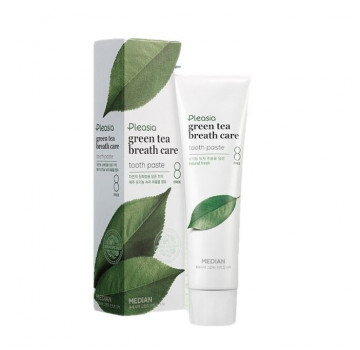 Median Зубная паста с экстрактом зеленого чая и мяты Pleasia Green Tea Breath Care Toothpaste (120 г)