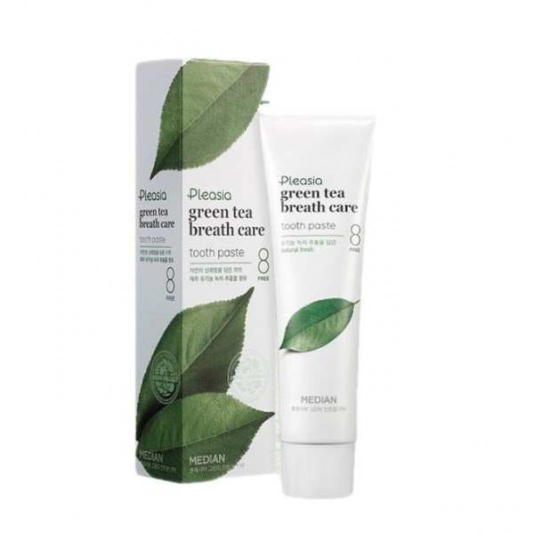 Median Зубная паста с экстрактом зеленого чая и мяты Pleasia Green Tea Breath Care Toothpaste (120 г)