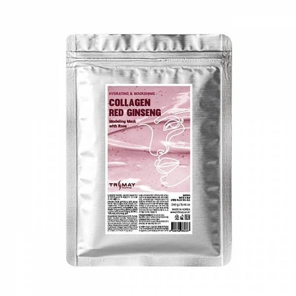 TRIMAY Альгинатная маска с коллагеном и красным женьшенем Collagen & Red Ginseng Modeling Mask With Rose (240 г)