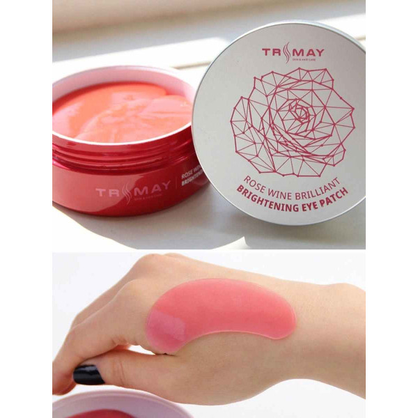 TRIMAY Осветляющие гидрогелевые патчи с экстрактом вина Rose Wine Brilliant Brightening Eye Patch (60 шт)