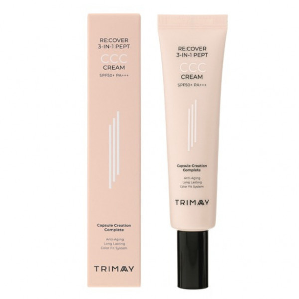 TRIMAY Тональный уходовый ССС-крем с пептидами Re:cover 3-in-1 Pept CCC Cream SPF50+PA+++ (30 мл)