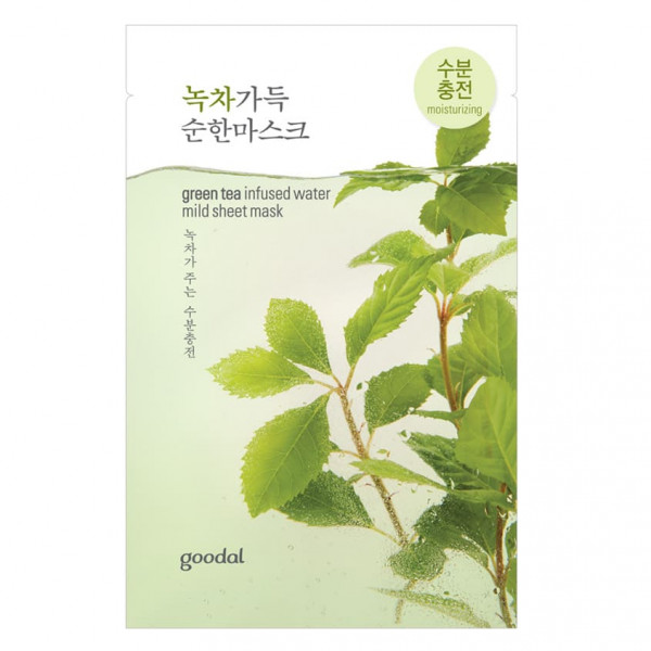 Goodal Тканевая маска для лица с экстрактом зеленого чая Green Tea Infused Water Mild Sheet Mask (23 мл)