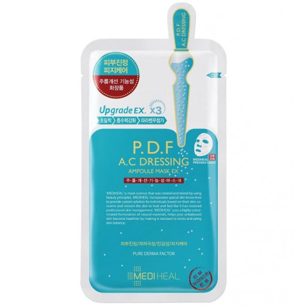 MEDIHEAL Ампульная тканевая маска для раздраженной кожи лица P.D.F AC-Dressing Ampoule Mask (25 мл)