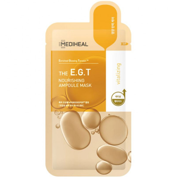 MEDIHEAL Питательная ампульная тканевая маска для лица THE E.G.T Nourishing Ampoule Mask (27 мл)