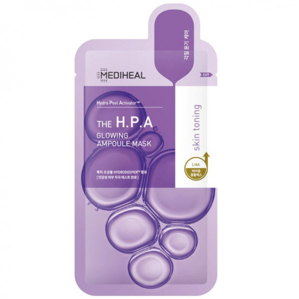 MEDIHEAL Ампульная тканевая маска для сияния лица THE H.P.A Glowing Ampoule Mask (25 мл)