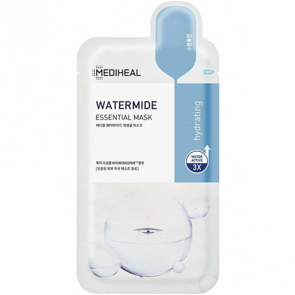 MEDIHEAL Увлажняющая и охлаждающая тканевая маска для лица Watermide Essential Mask (24 мл)