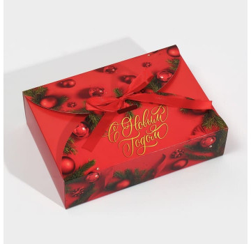 Коробка сборная «Новогоднее фото», 22 х 15 х 6 см