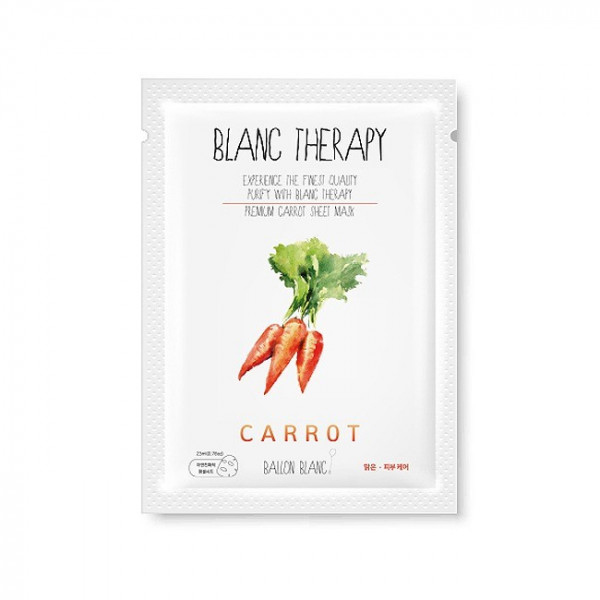 BALLON BLANC Тонизирующая тканевая маска для лица с морковью Carrot Sheet Mask (23 мл)