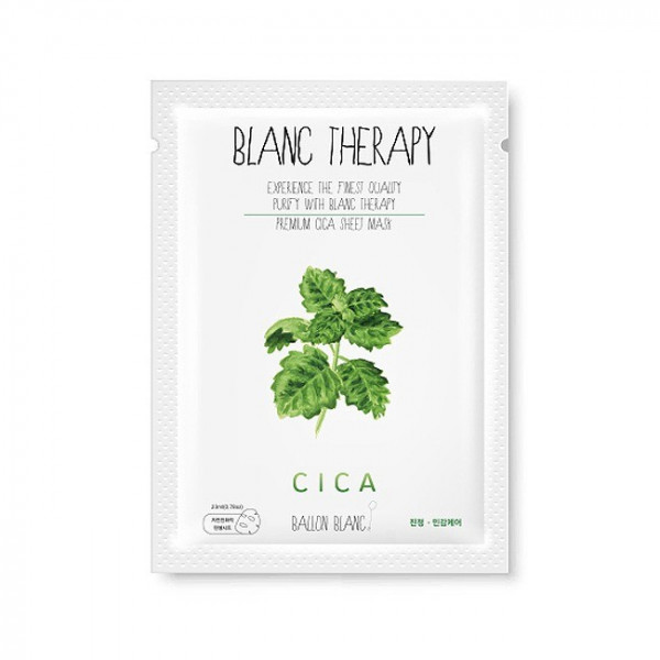 BALLON BLANC Успокаивающая тканевая маска для лица с центеллой Cica Sheet Mask (23 мл)