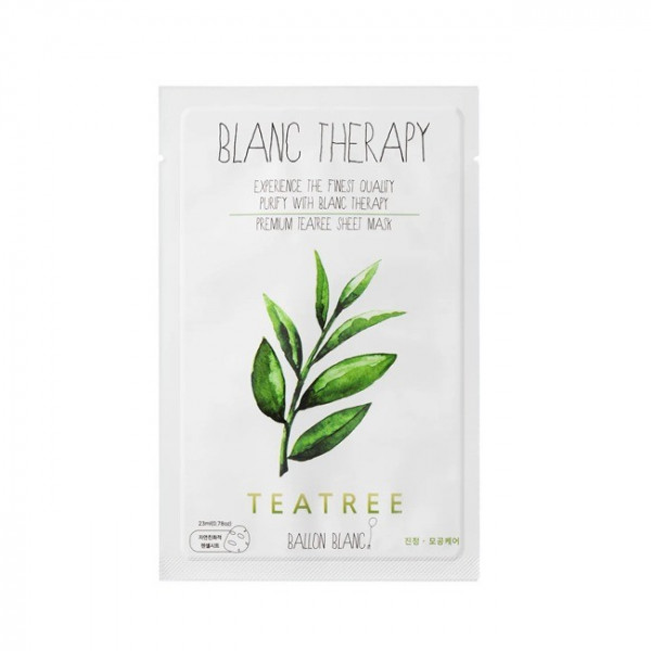 BALLON BLANC Тканевая маска с чайным деревом для жирной и проблемной кожи лица Teatree Sheet Mask (23 мл)