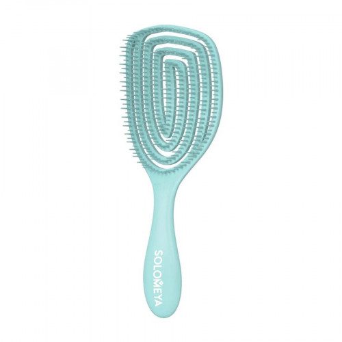 SOLOMEYA Массажная расческа с ароматом жасмина для сухих и влажных волос Wet Detangler Brush Oval Jasmine (20 x 5 см)