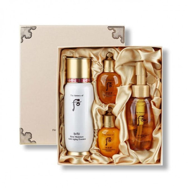 The History of Whoo Увлажняющий и антивозрастной набор для лица Bichup Essence Set (90 + 50 + 20 + 20 мл)