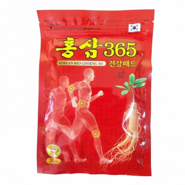 White Wolsy Противовоспалительный пластырь с красным женьшенем Gold Insam 365 Korean Power Ginseng (20 шт)