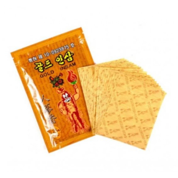 White Wolsy Согревающий пластырь с экстрактом красного женьшеня Korean Gold Insam (25 шт)