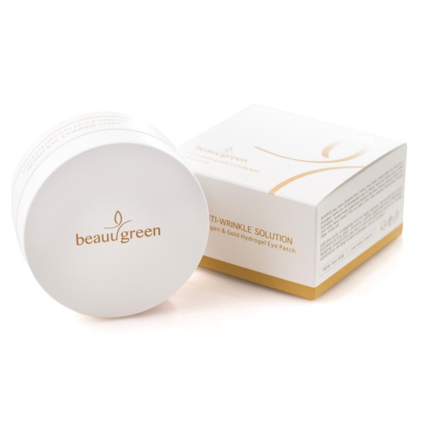 BeauuGreen Омолаживающие гидрогелевые патчи с золотом и коллагеном Collagen&Gold Hydrogel Eye Patch (60 шт)