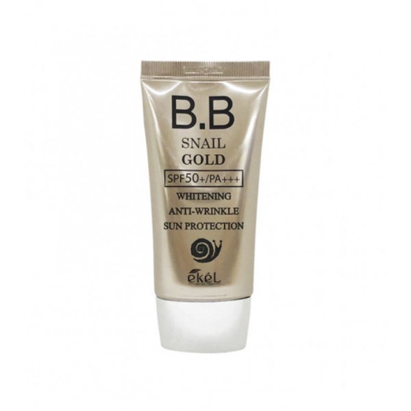 Ekel Восстанавливающий BB-крем для лица с муцином улитки BB Cream Snail SPF50+ PA+++ (50 мл)