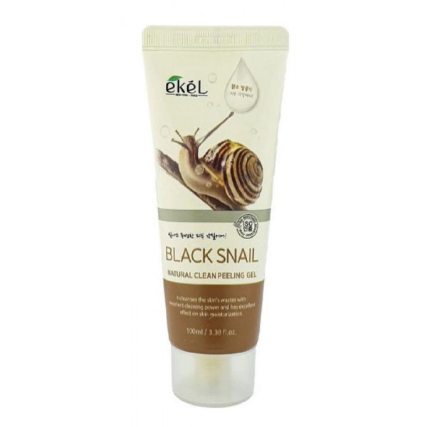 Ekel Пилинг-гель с экстрактом муцина чёрной улитки Natural Clean Peeling Gel Black Snail (100 мл)