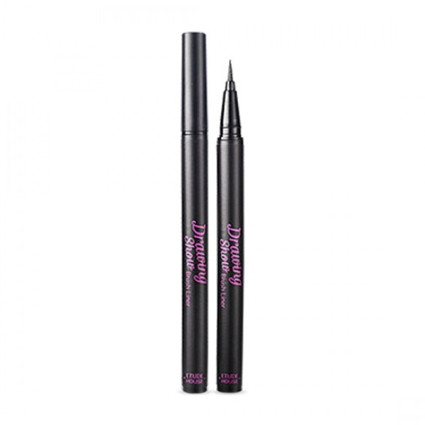 ETUDE Подводка-фломастер с кисточкой черная Drawing Show Brush Liner BK801 (0,6 г)