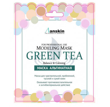 ANSKIN Маска альгинатная с экстрактом зеленого чая успокаивающая (25 гр)