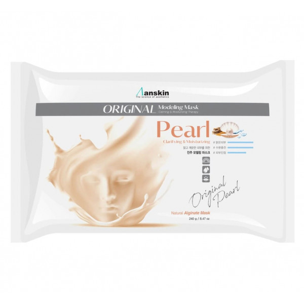 Anskin Осветляющая альгинатная маска для лица с жемчужной пудрой Pearl Modeling Mask (240 г)