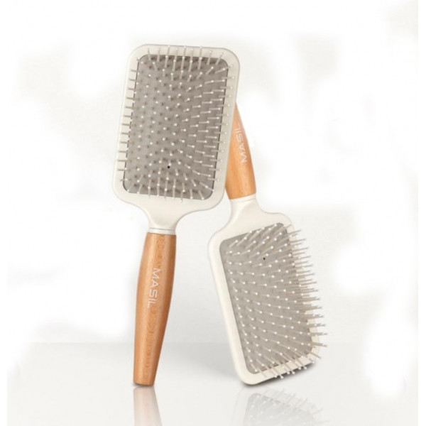 MASIL Антистатическая расческа для волос Wooden Paddle Brush (25 см x 8 см)