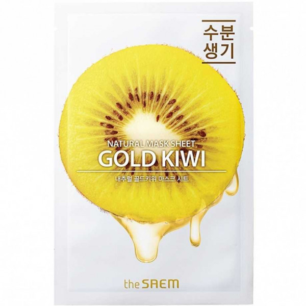 The Saem Тканевая маска с экстрактом киви Natural Gold Kiwi Mask Sheet (21 мл)