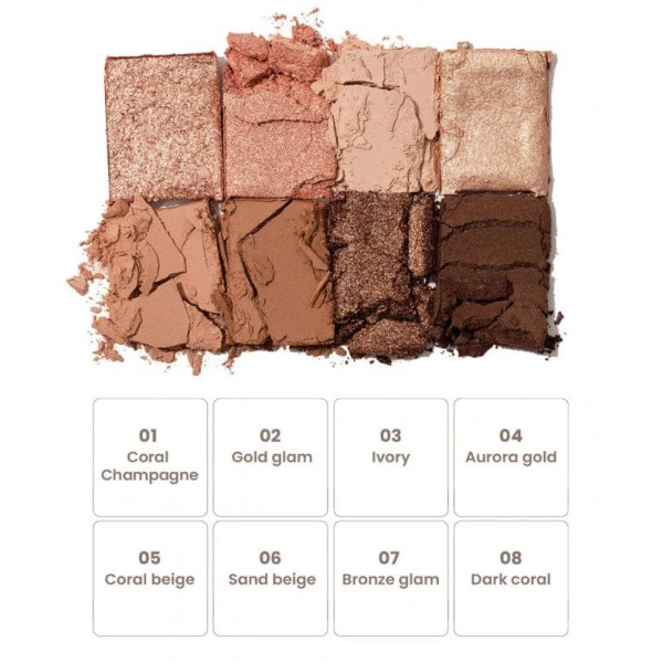 Heimish Палетка теней для век нежно-коралловая Dailism Eye Palette Nudie Coral (14 г)