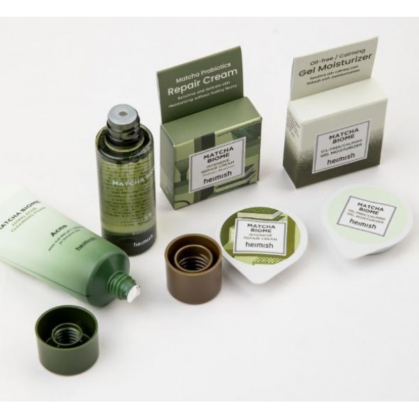 Heimish Восстанавливающий набор миниатюр с матчей и пробиотиками Matcha Mini Kit (30 г + 30 мл + 5 мл + 5 мл)