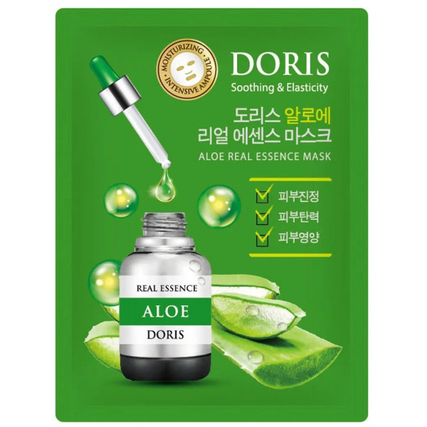 JIGOTT DORIS Тканевая маска для лица с экстрактом алоэ Aloe Real Essence Mask (25 мл)