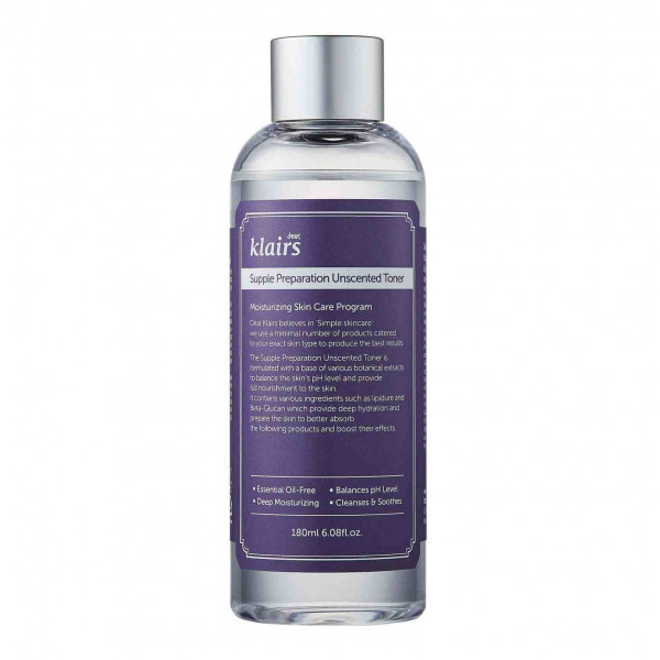 Dear, Klairs Смягчающий тонер для лица Supple Preparation Unscented Toner (180 мл)