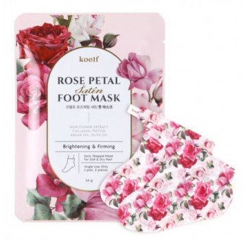 Koelf Маска-носочки для ног с экстрактом розы Rose Petal Satin Foot Mask (16 г)