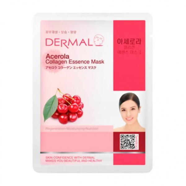 DERMAL Тканевая маска для лица с экстрактом плодов ацеролы и коллагеном Acerola Collagen Essence Mask (23 мл)