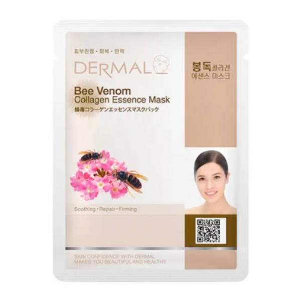 DERMAL Тканевая маска с пчелиным ядом и коллагеном Bee Venom Collagen Essence Mask (23 мл)