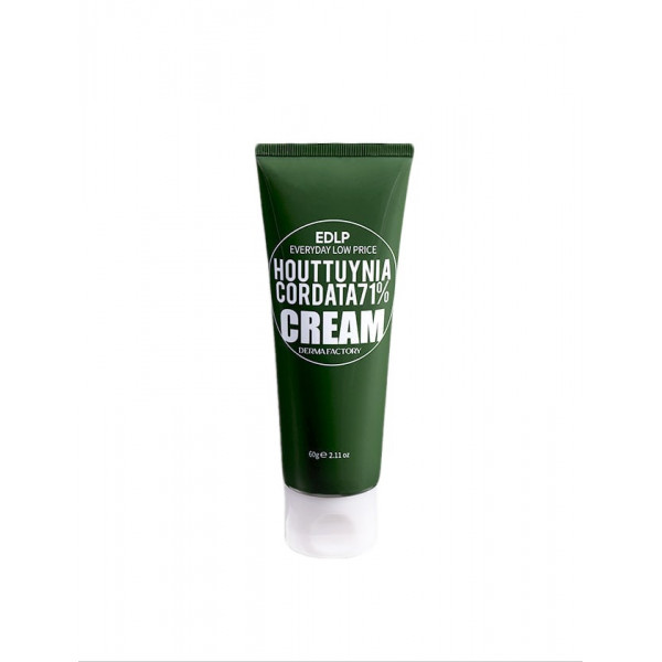 DERMA FACTORY Увлажняющий крем для лица с экстрактом цветка хауттюйнии Houttuynia Cordata 71% Cream (60 г)