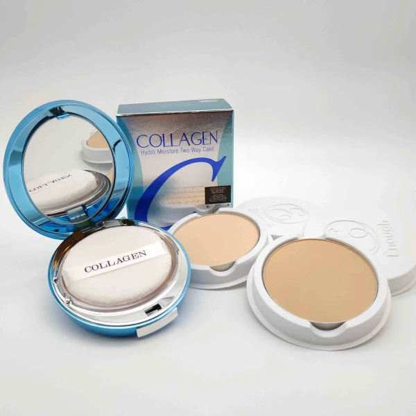 ENOUGH Увлажняющая коллагеновая пудра со сменным блоком 13 тон Collagen Hydro Moisture Two Way Cake SPF25 PA++ (26 г)